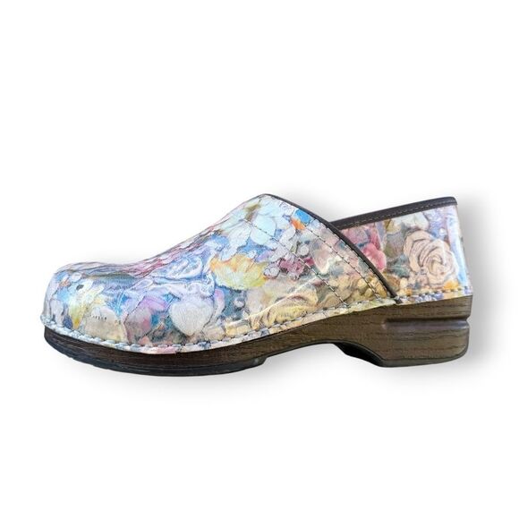 Dansko XP Floral Watercolor Leather Slip on Clog Shoes Women's EU 40 9-9.5 - Picture 12 of 13